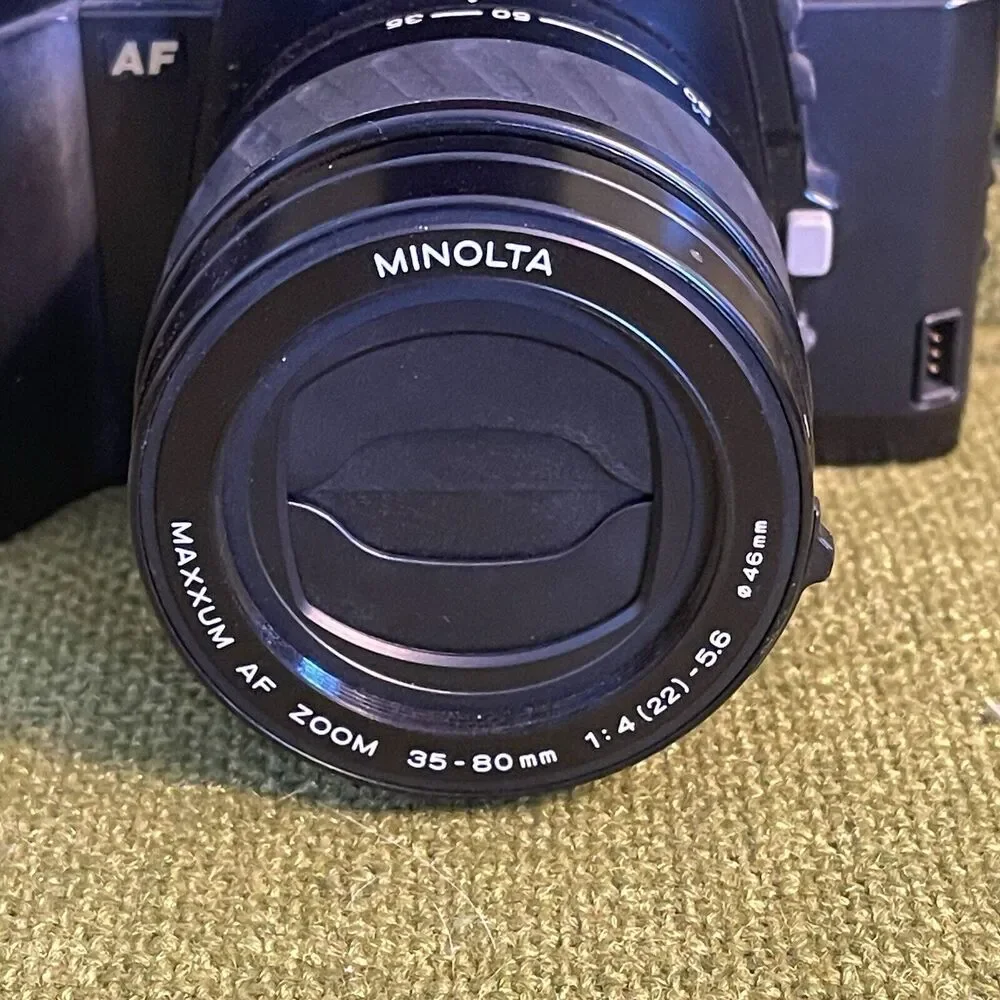 Vintage 1986 Minolta Maxxum 5000 AF SLR 35mm Film Camera - Maxxum 46mm Lens